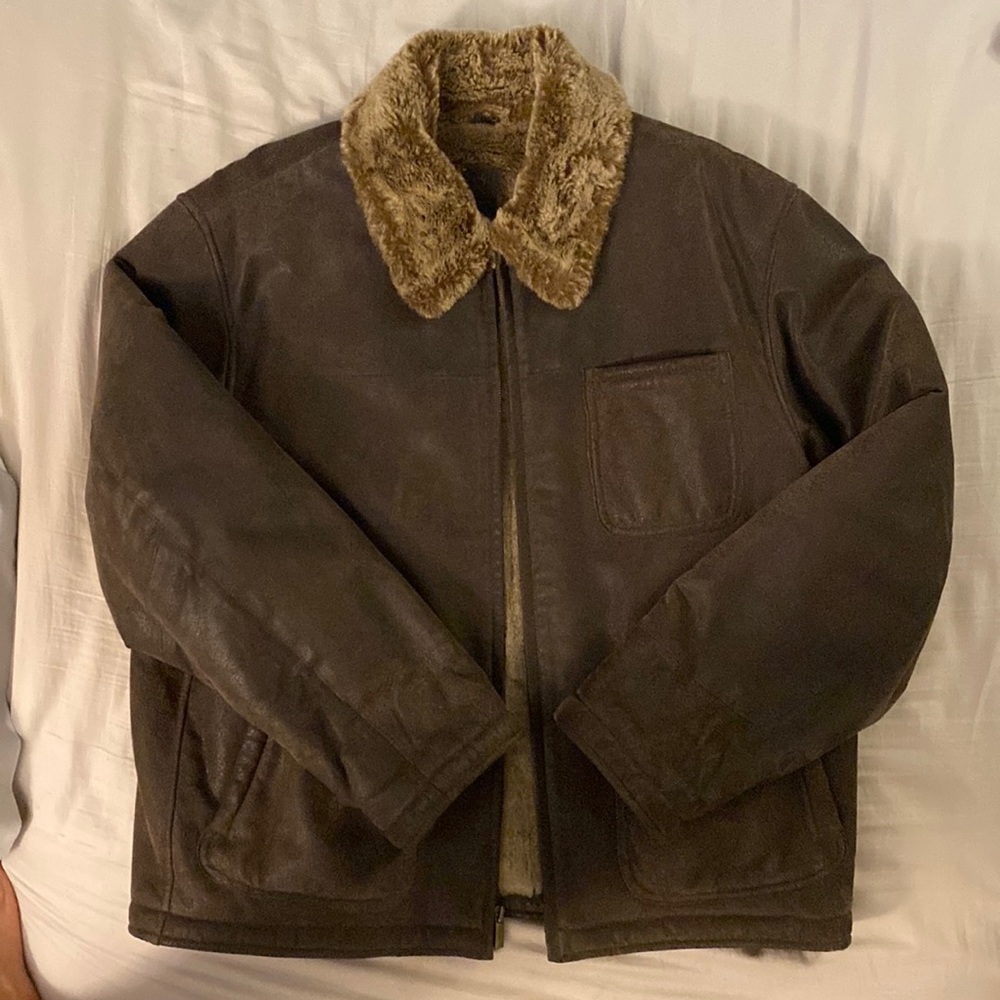 VINTAGE GENUINE LEATHER coat